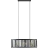 Sale Straluma Ovale hanglamp mat zwart met facet geslepen glas