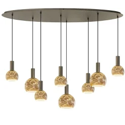 Cheap Straluma Ovale hanglamp platinum exclusief E27 lichtbronnen