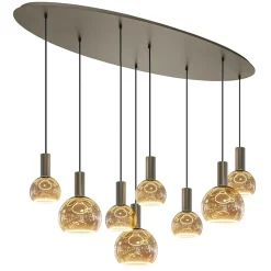 Cheap Straluma Ovale hanglamp platinum exclusief E27 lichtbronnen