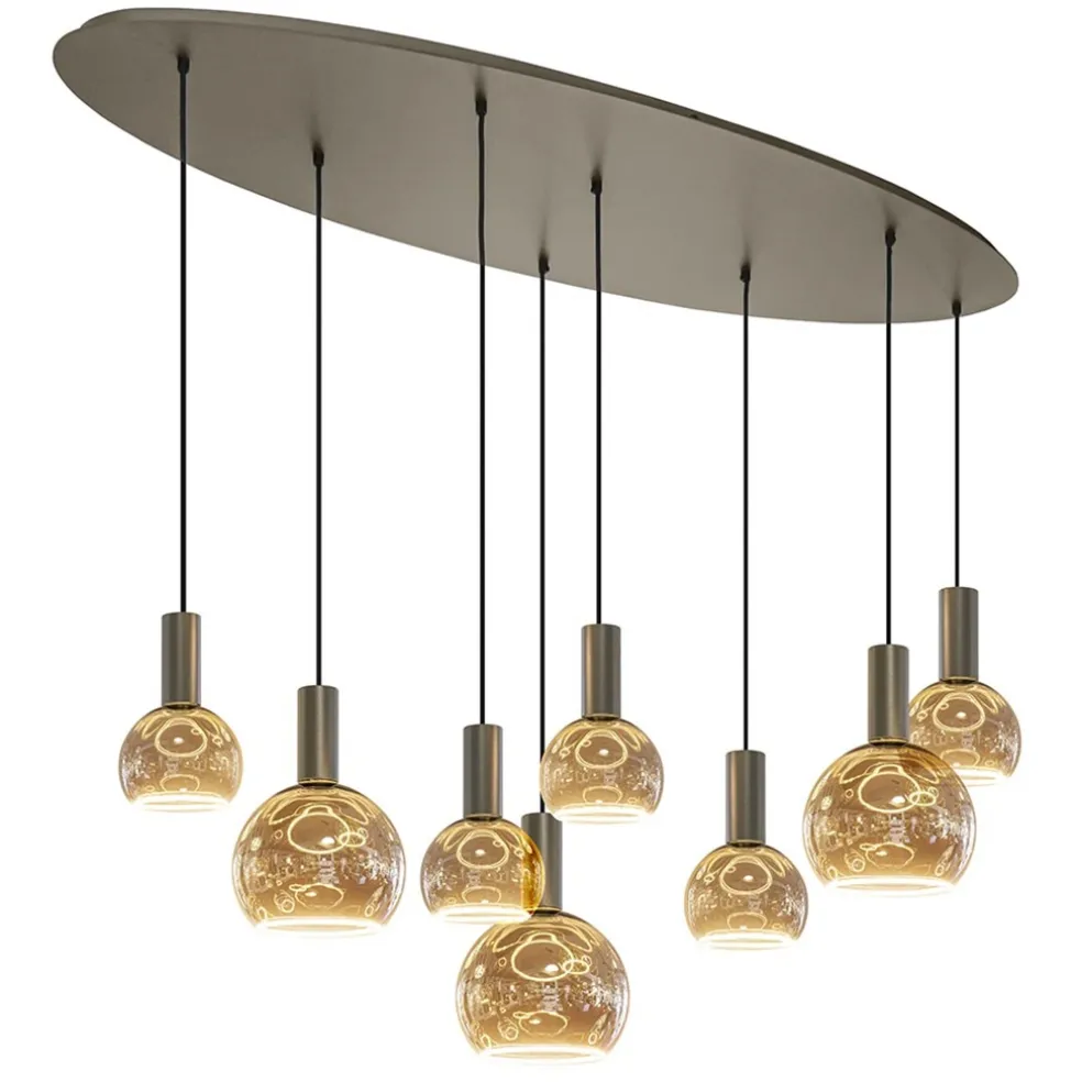 Cheap Straluma Ovale hanglamp platinum exclusief E27 lichtbronnen