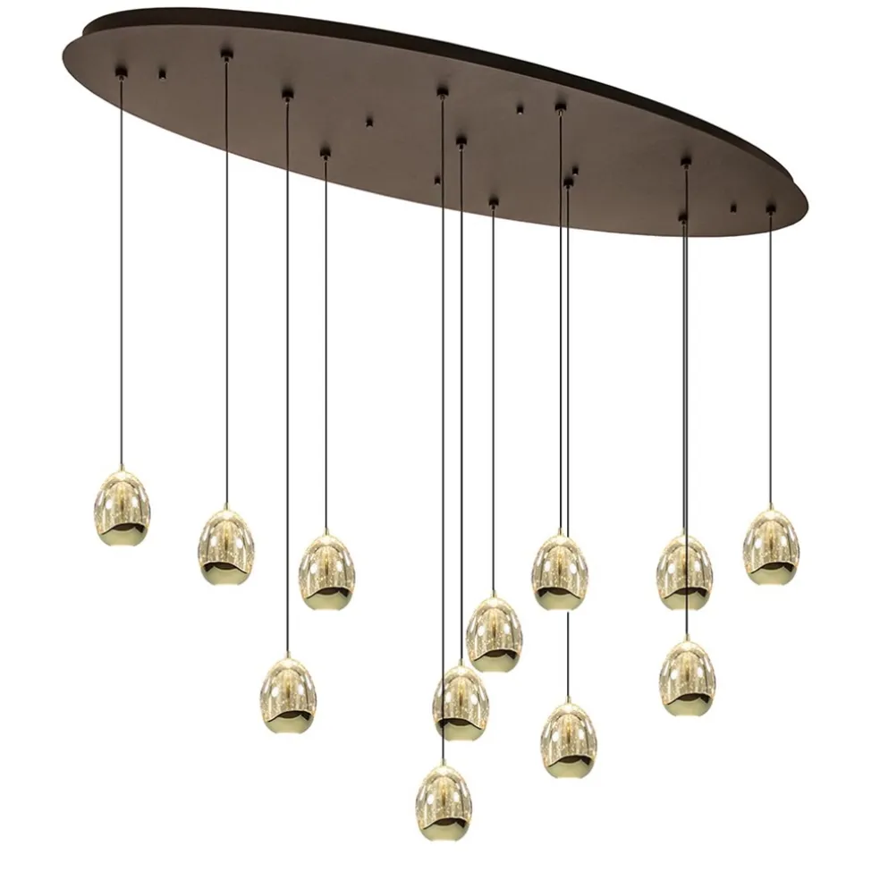 New Straluma Ovale 12-lichts LED hanglamp Golden Egg