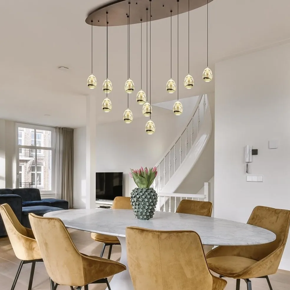 New Straluma Ovale 12-lichts LED hanglamp Golden Egg