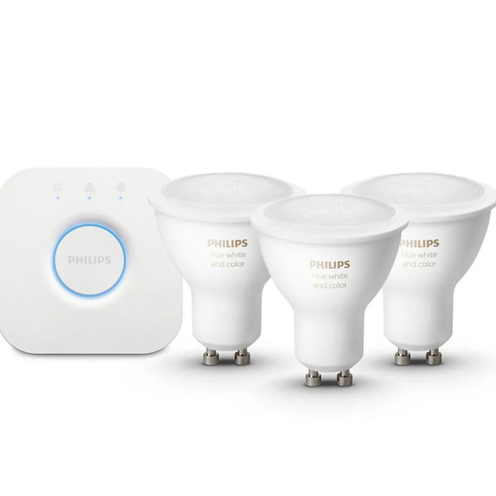 Sale Straluma Philips Hue kit 3xgu10 color+ bridge