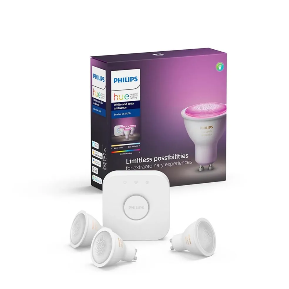 Sale Straluma Philips Hue kit 3xgu10 color+ bridge