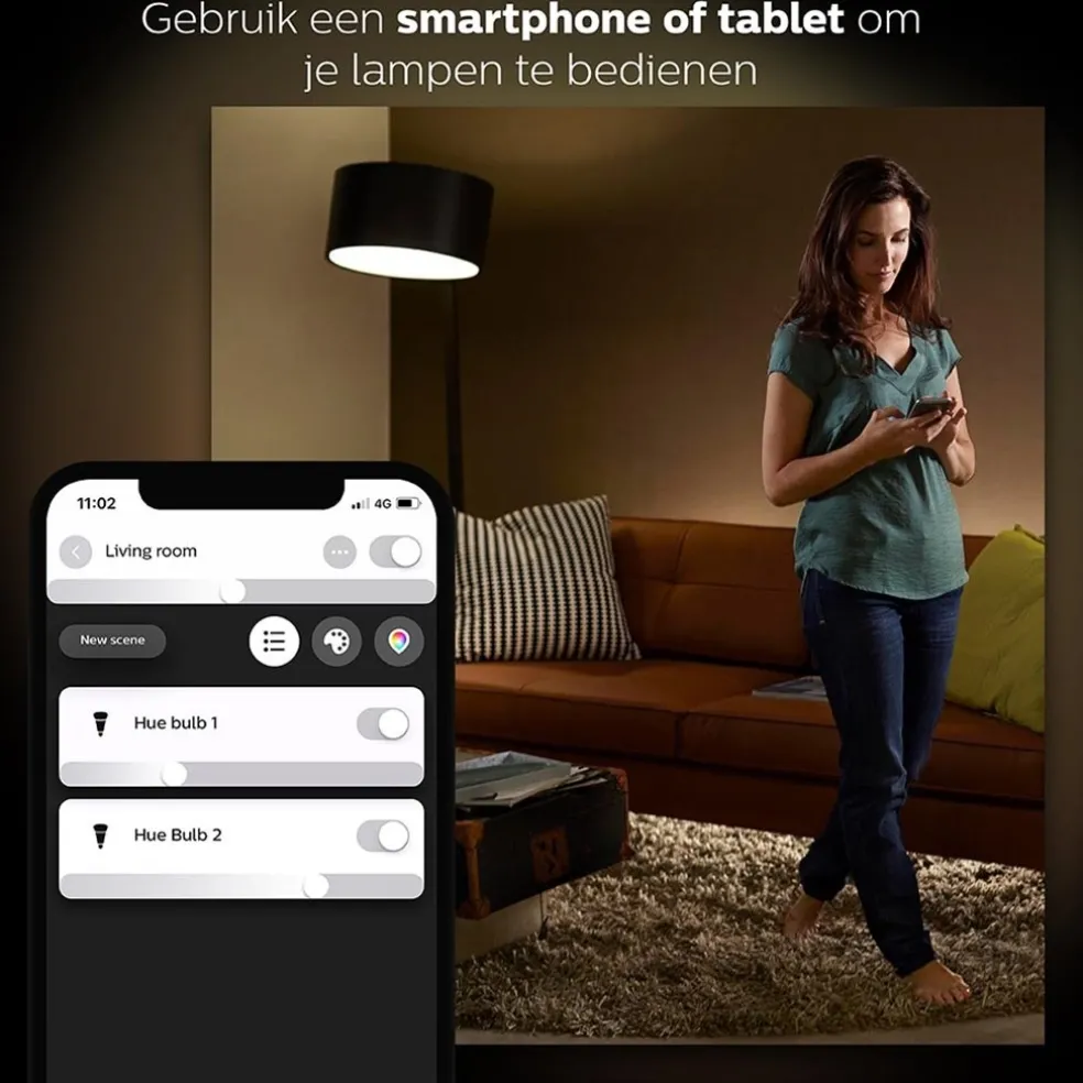 Best Straluma Philips Hue white starter kit E27 met Bluetooth