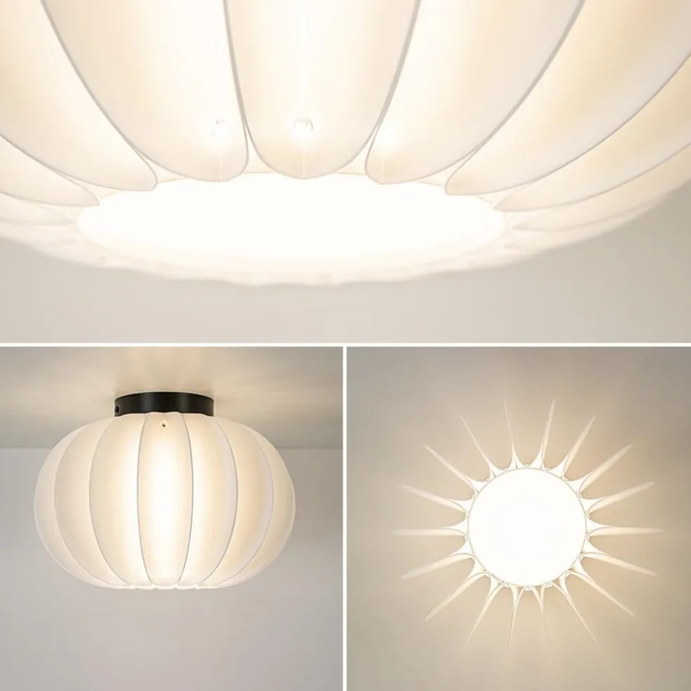 Online Straluma Plafondlamp Arena 30cm zwart/kap wit