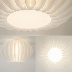 Fashion Straluma Plafondlamp Arena 40cm zwart/kap wit