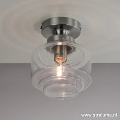 Sale Straluma Plafondlamp Art Deco klein helder glas