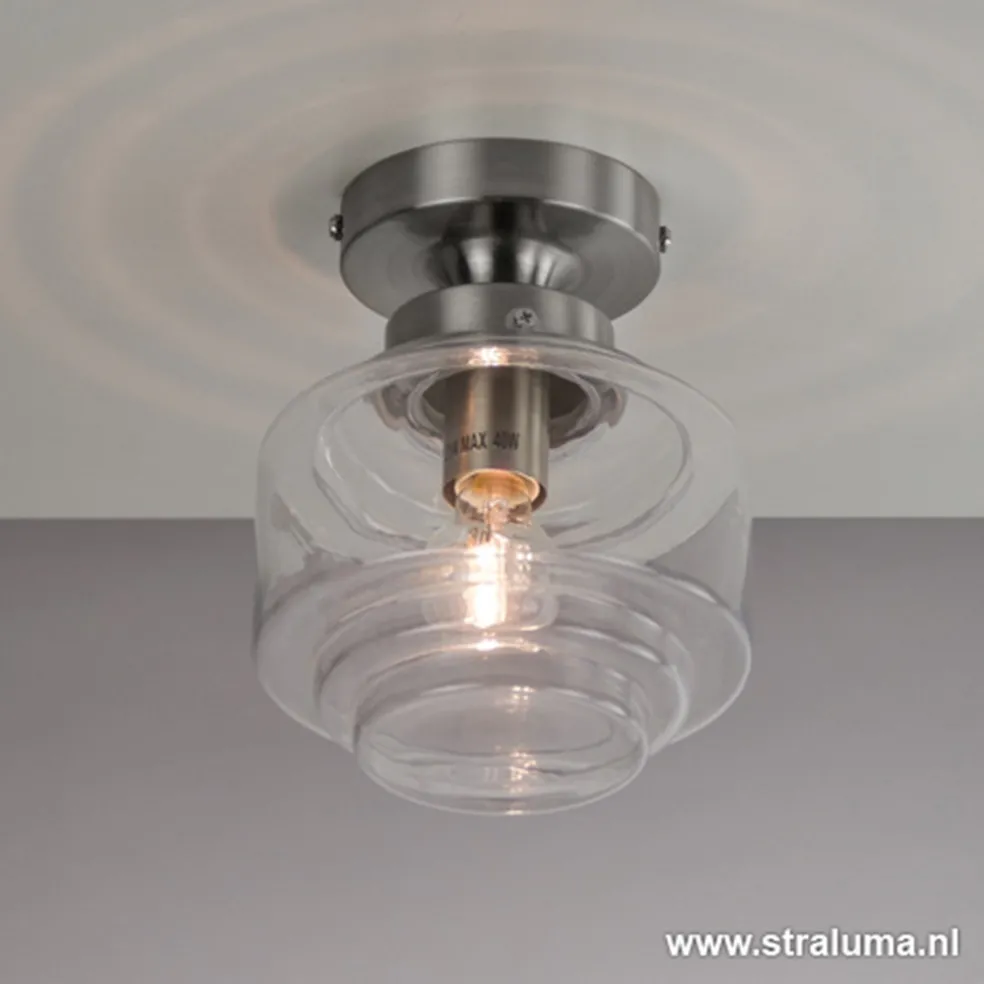 Sale Straluma Plafondlamp Art Deco klein helder glas