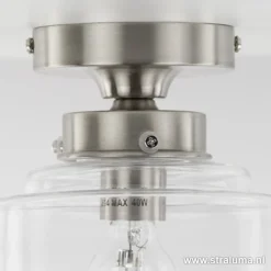 Sale Straluma Plafondlamp Art Deco klein helder glas
