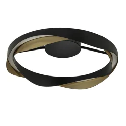 Sale Straluma Plafondlamp Ascoli ring zwart/matgoud