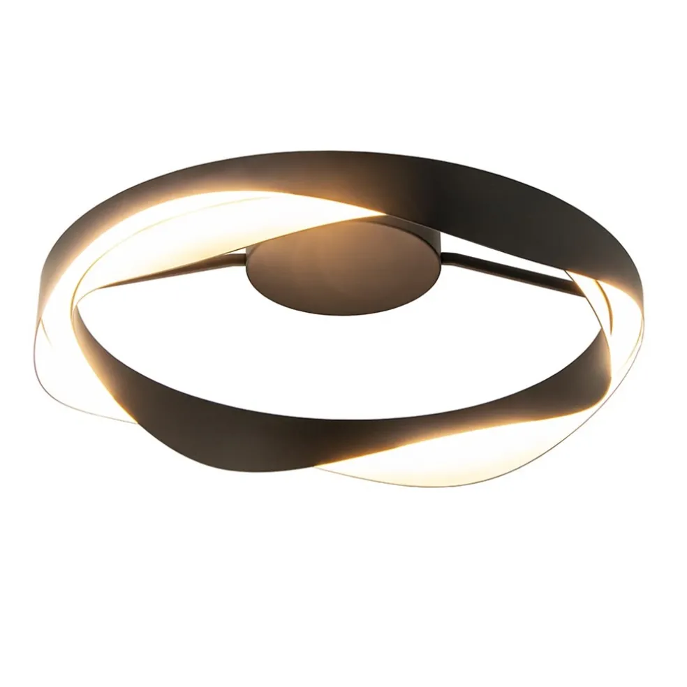 Sale Straluma Plafondlamp Ascoli ring zwart/matgoud