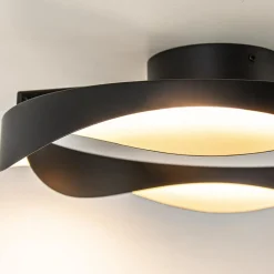 Sale Straluma Plafondlamp Ascoli ring zwart/matgoud