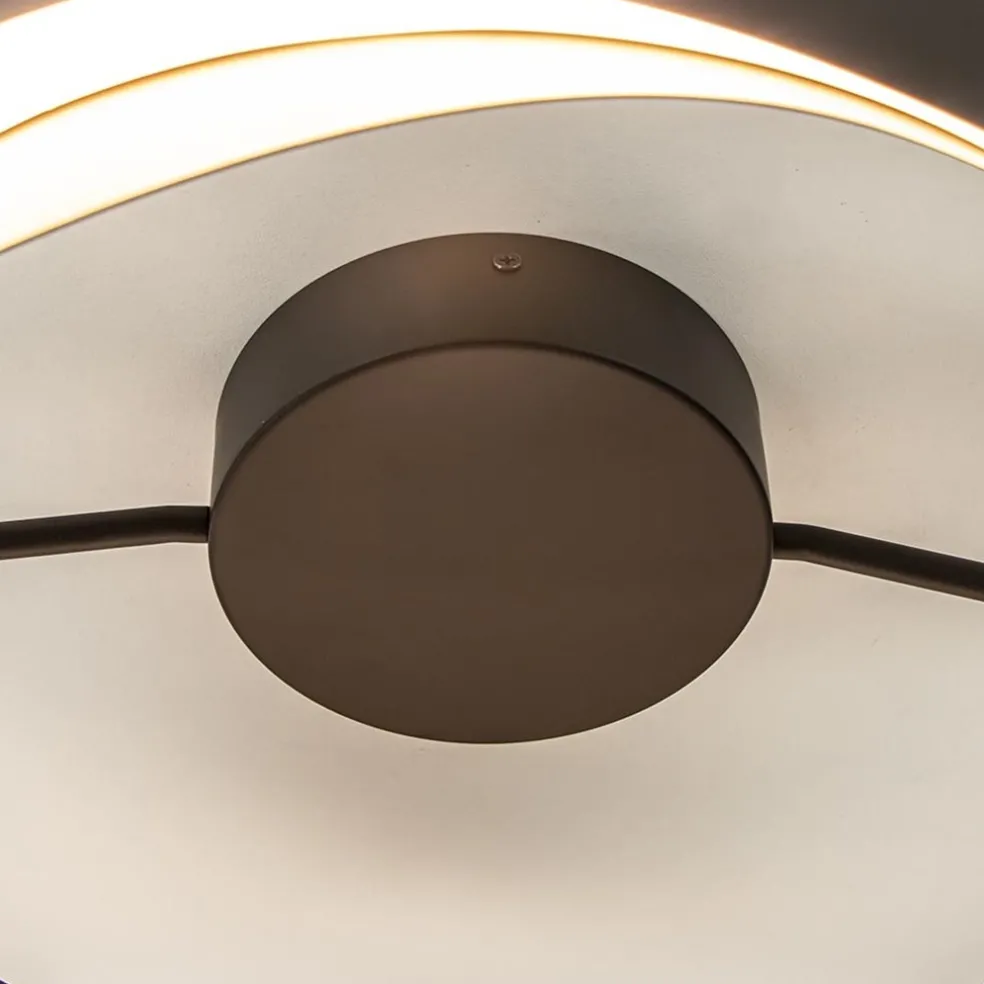 Sale Straluma Plafondlamp Ascoli ring zwart/matgoud
