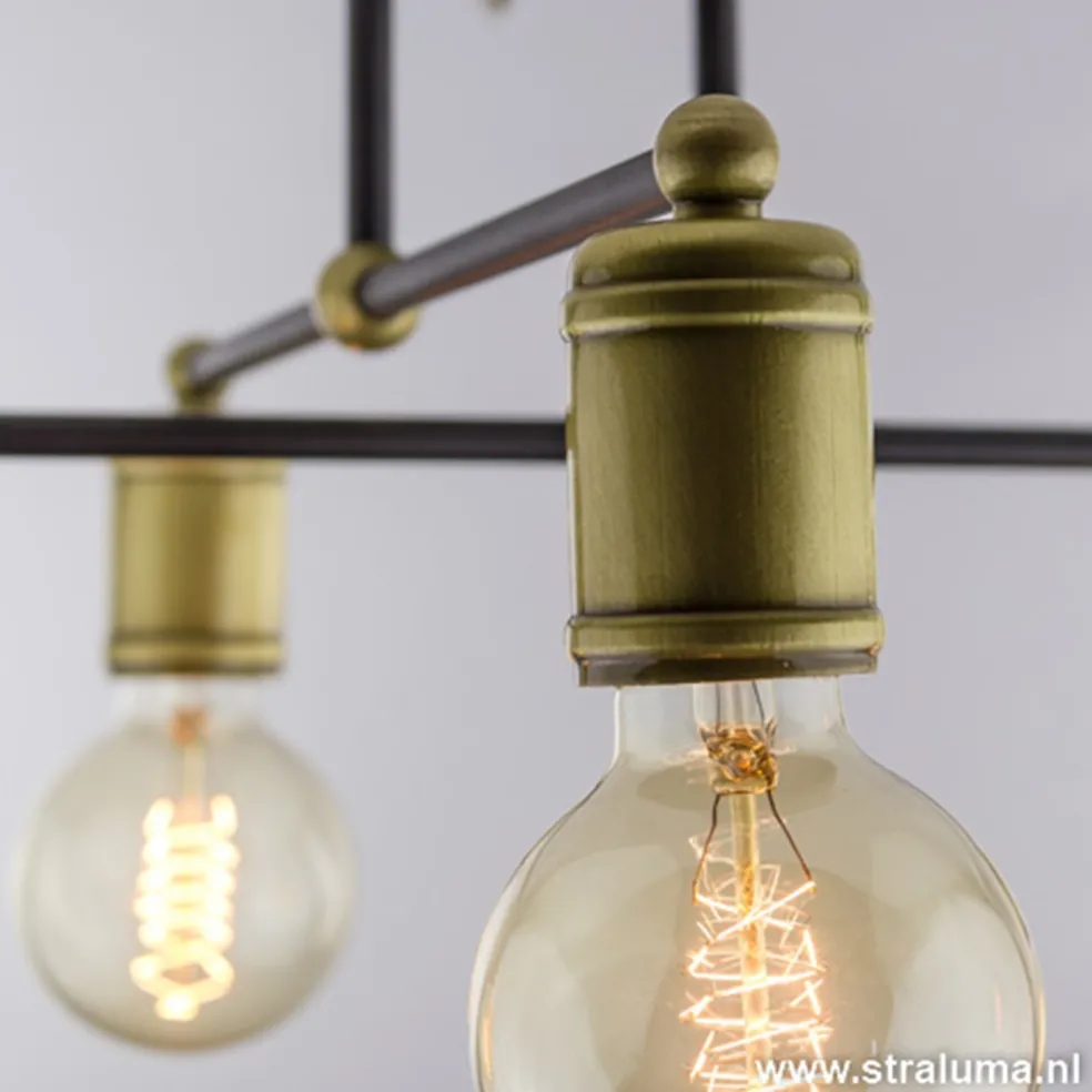 Best Sale Straluma *Plafondlamp basic 4L e27 zwart/brons
