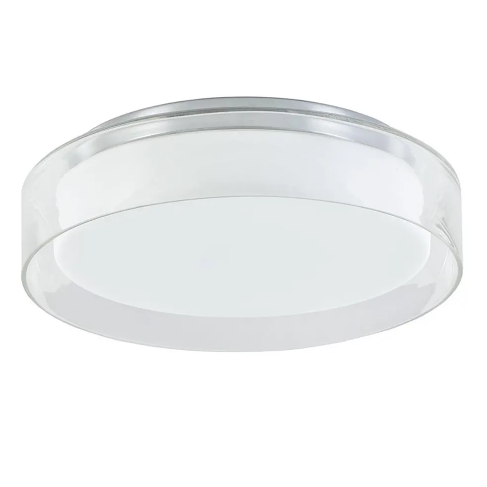 Outlet Straluma Plafondlamp chroom/clear IP44 3-step dim