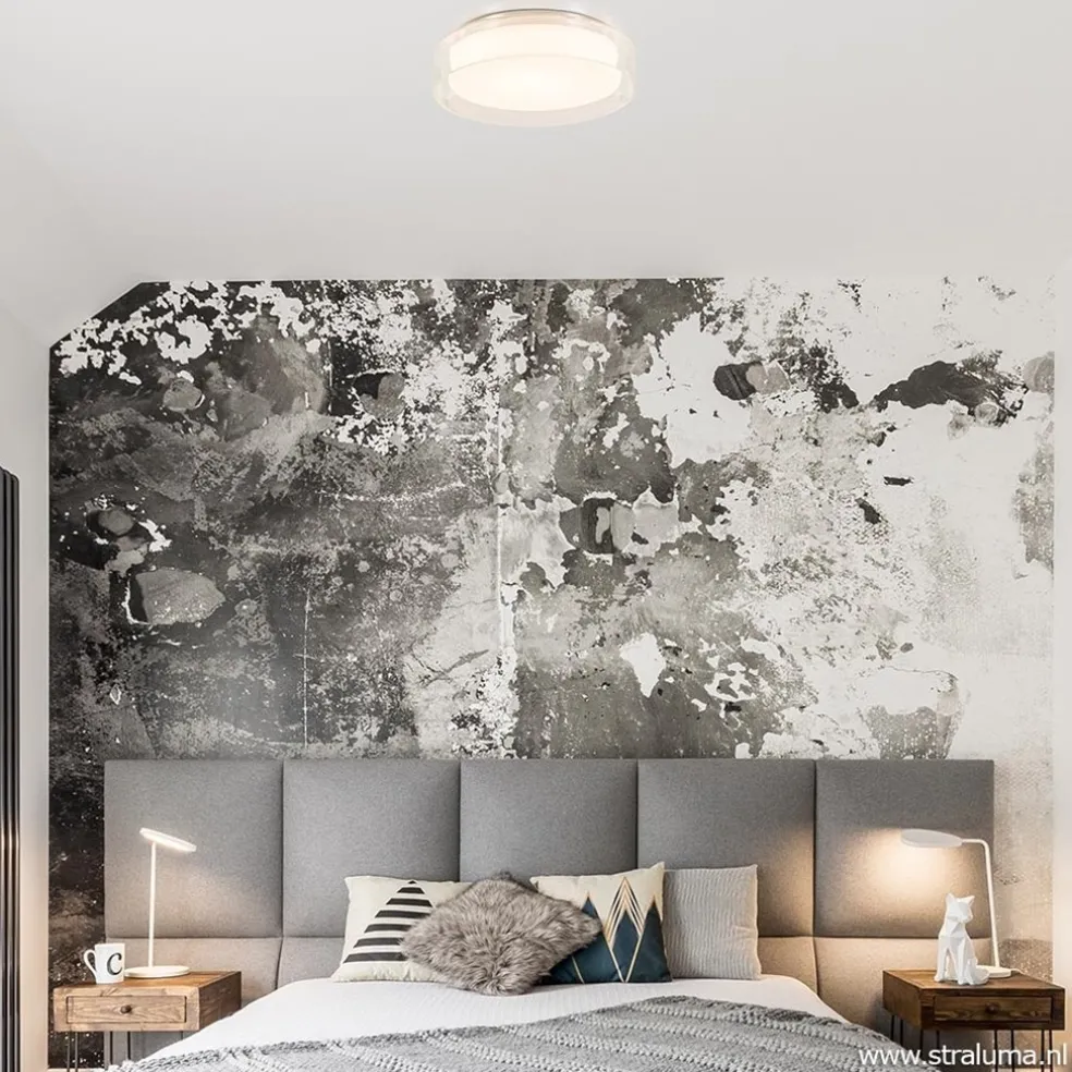 Outlet Straluma Plafondlamp chroom/clear IP44 3-step dim