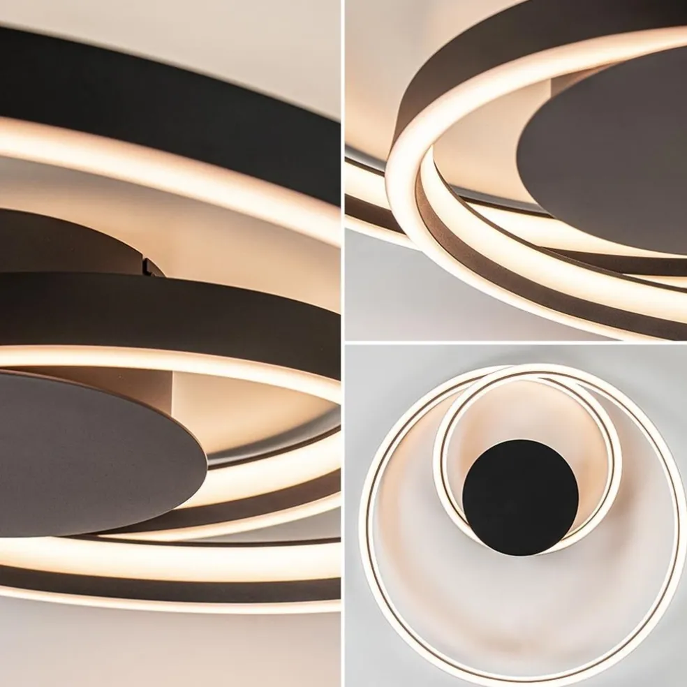 Store Straluma Plafondlamp Cinque-Ciola zwart dim-to-warm