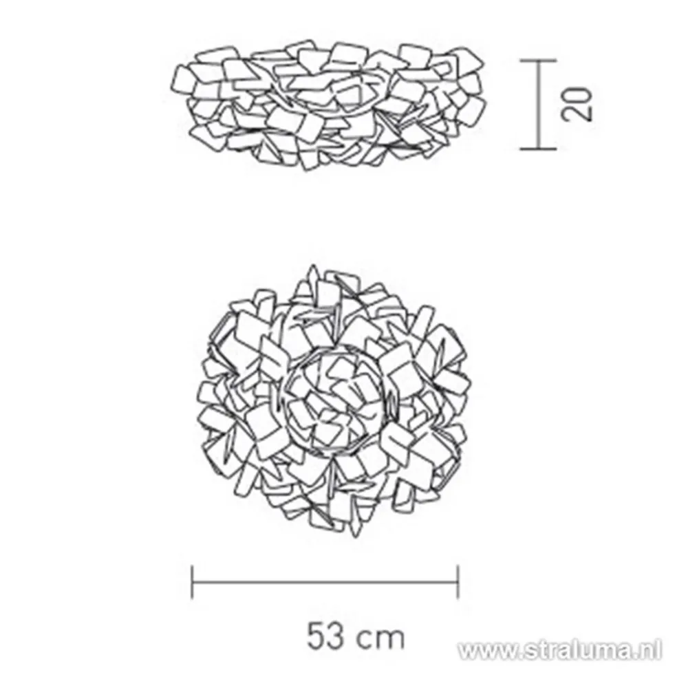 Hot Straluma Plafondlamp Clizia 53cm fumé