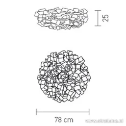 Flash Sale Straluma **Plafondlamp Clizia 78cm fumé