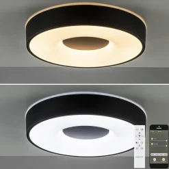 Sale Straluma Plafondlamp Coin 38 zwart + remote CCT