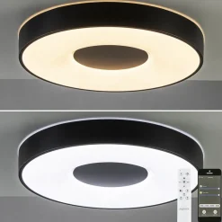 Best Straluma Plafondlamp Coin rond 50cm zwart CCT
