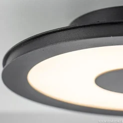 Best Straluma **Plafondlamp disc 26cm zwart 3-step dim