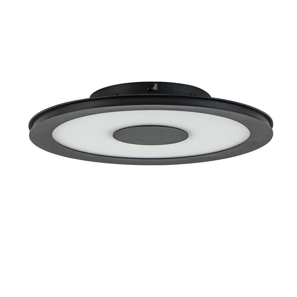 Clearance Straluma **Plafondlamp disc 32cm zwart 3-step dim