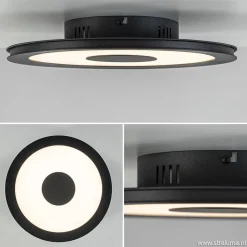 Clearance Straluma **Plafondlamp disc 32cm zwart 3-step dim