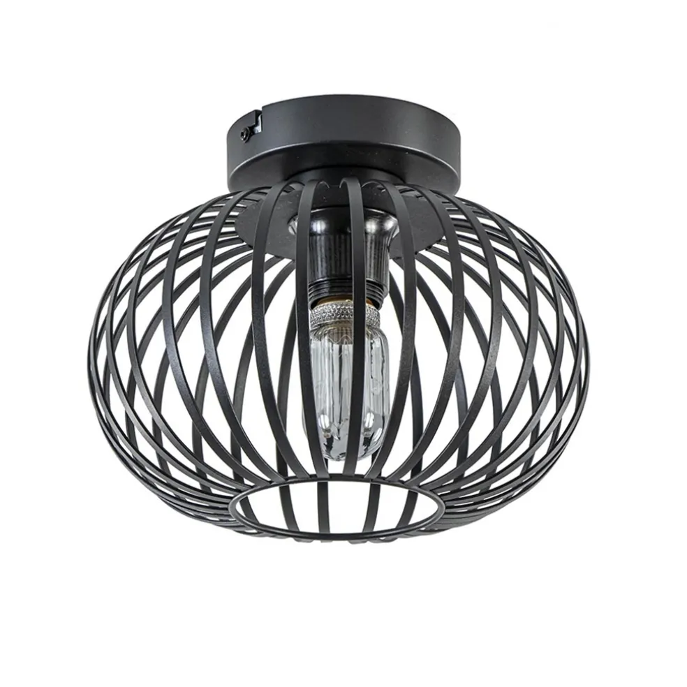 Cheap Straluma Plafondlamp donut klein draad zwart 25cm