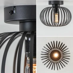 Cheap Straluma Plafondlamp donut klein draad zwart 25cm