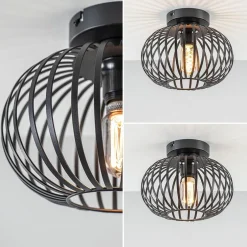 Cheap Straluma Plafondlamp donut klein draad zwart 25cm