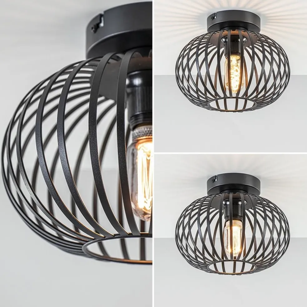 Cheap Straluma Plafondlamp donut klein draad zwart 25cm