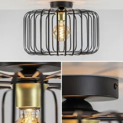 Store Straluma Plafondlamp draad cilinder zwart/brons