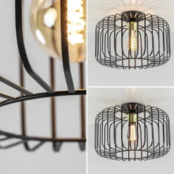 Store Straluma Plafondlamp draad cilinder zwart/brons