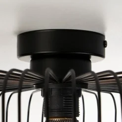 Hot Straluma Plafondlamp draad cilinder zwart 28cm
