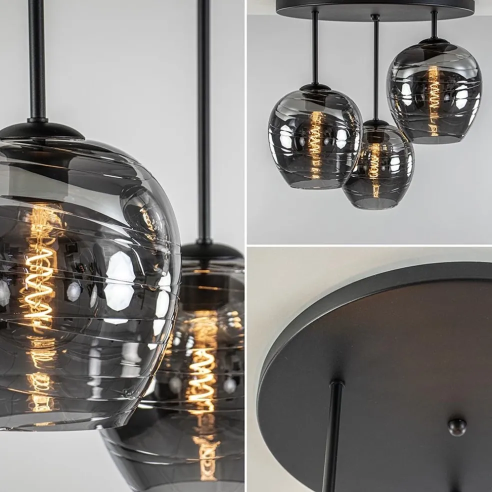 Sale Straluma Plafondlamp Fantasy Apple 3L zwart/smoke