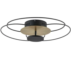Clearance Straluma Plafondlamp Fiore zwart/goud 3-step dim