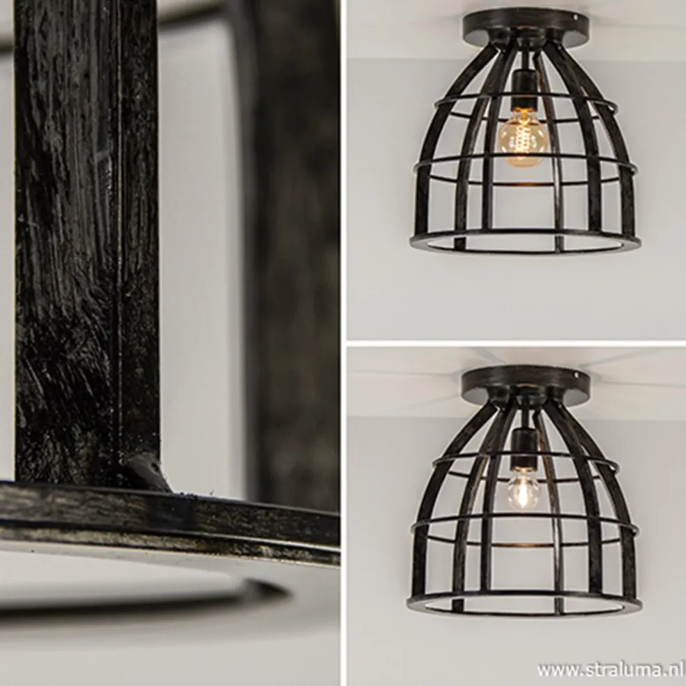 Store Straluma Plafondlamp frame zwart industrieel