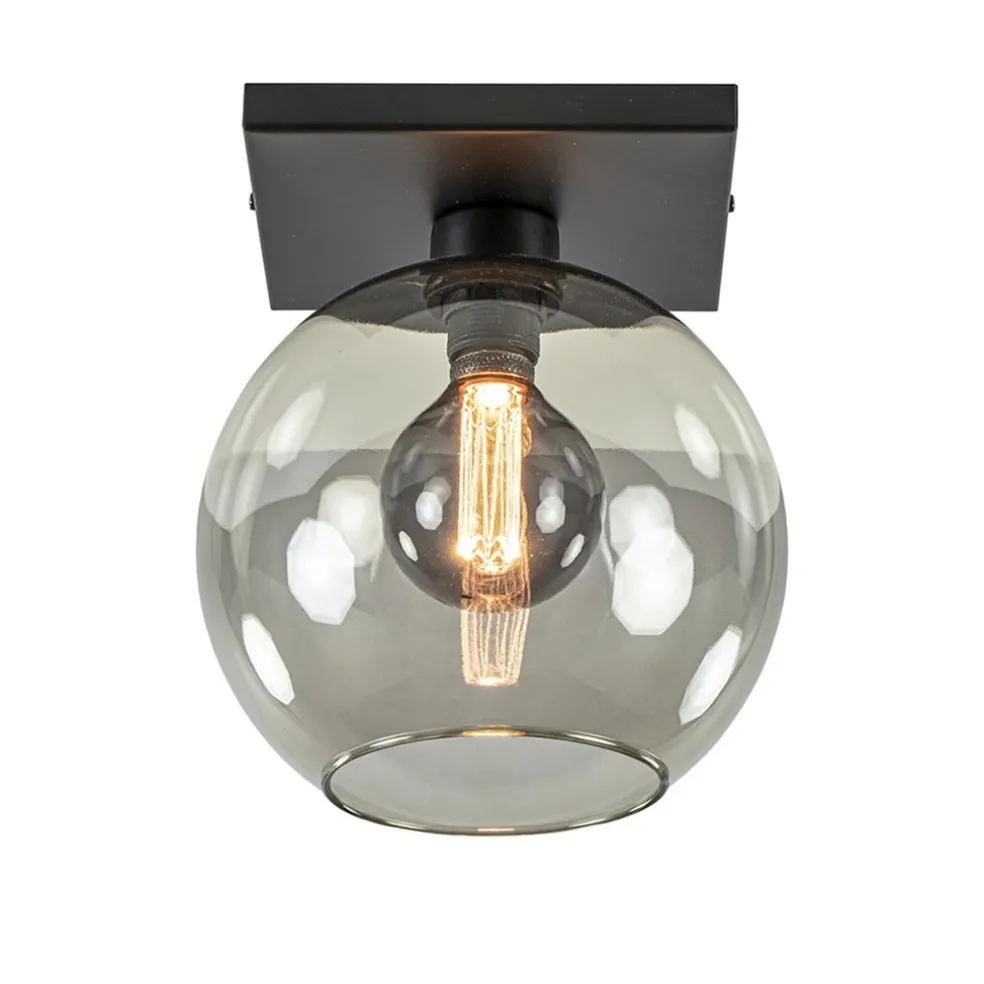 Flash Sale Straluma Plafondlamp Globe 25 vierkant zwart/smoke