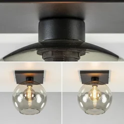 Flash Sale Straluma Plafondlamp Globe 25 vierkant zwart/smoke
