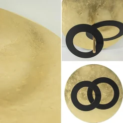 Clearance Straluma Plafondlamp Hula Hoop gold leaf/black