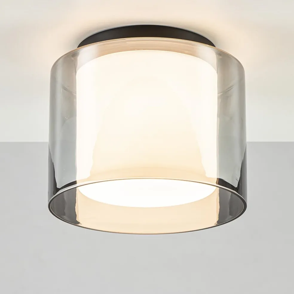 Flash Sale Straluma Plafondlamp Ice 23cm zwart/smoke IP44