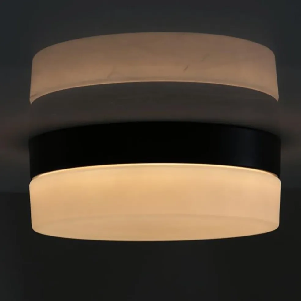 Hot Straluma Plafondlamp Ikaro zwart 18cm 3-step dim