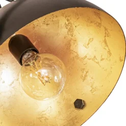 Clearance Straluma Plafondlamp koepel 30 cm gunmetal/goldleaf