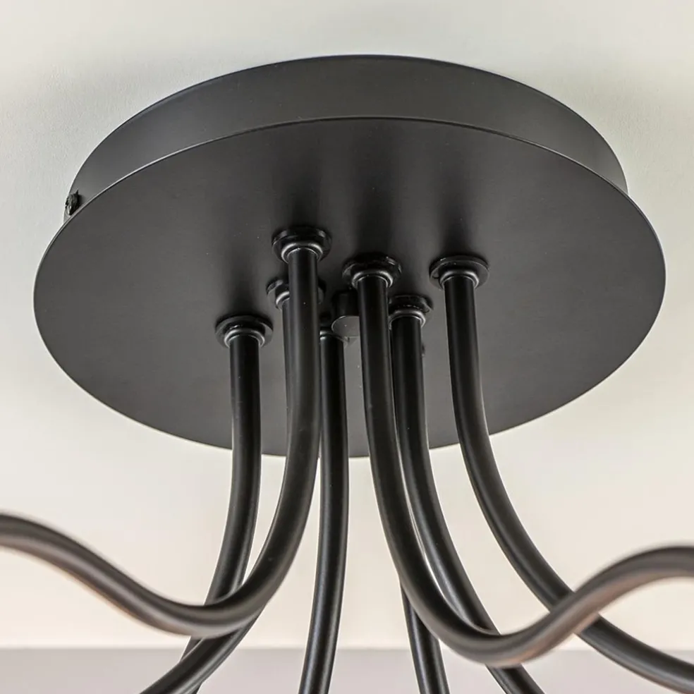 Hot Straluma Plafondlamp Kraken klein 8-armen zwart