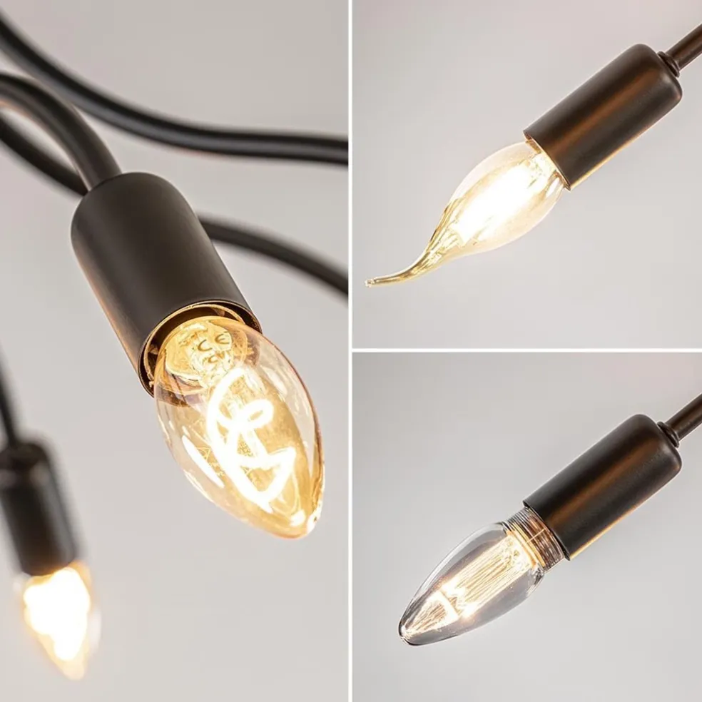 Hot Straluma Plafondlamp Kraken klein 8-armen zwart