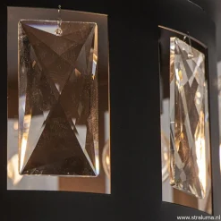 Hot Straluma Plafondlamp Kristall Black met pegels