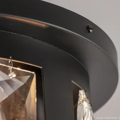 Hot Straluma Plafondlamp Kristall Black met pegels