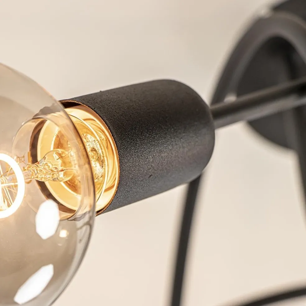 Best Straluma Plafondlamp Krul 3L zwart ex. e27 lb.
